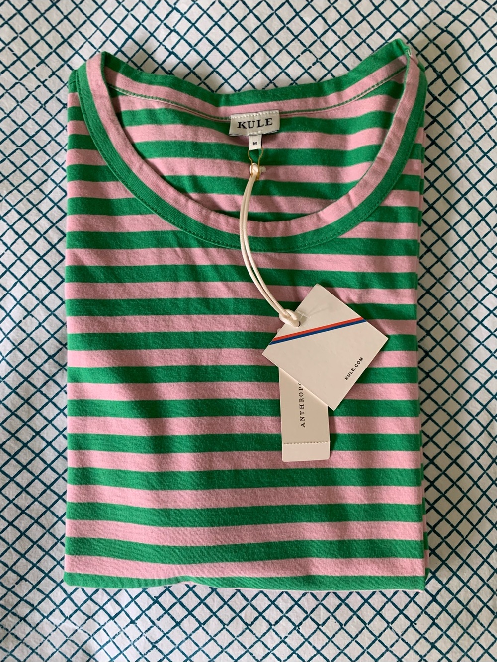 KULE Striped Tank top green & pink size medium NEW Anthropologie - Picture 5 of 13